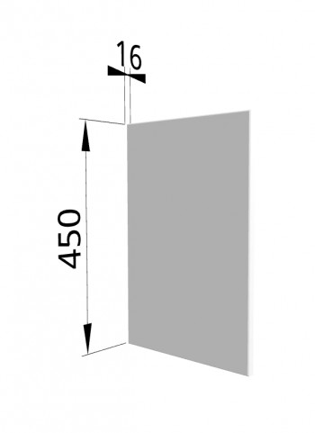 Панель торцевая (для шкафа горизонтального высокого) ВПГ Ройс (Белый софт) в Канске - kansk.mebel54.com | фото