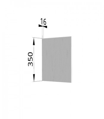 Панель торцевая (для шкафа горизонтального высотой 350 мм) ПГ Мелисса (Белый скин) в Канске - kansk.mebel54.com | фото