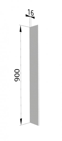 Панель торцевая (для шкафа верхнего торцевого высотой 900 мм) ВПТ 400 Мелисса (Белый скин) в Канске - kansk.mebel54.com | фото
