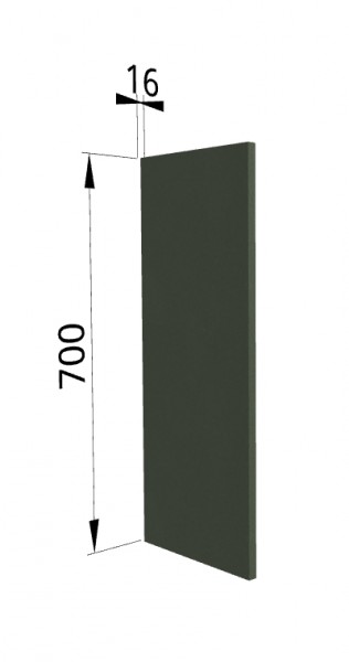 Панель торцевая П Квадро (для шкафа верхнего) Оливково-зеленый в Канске - kansk.mebel54.com | фото