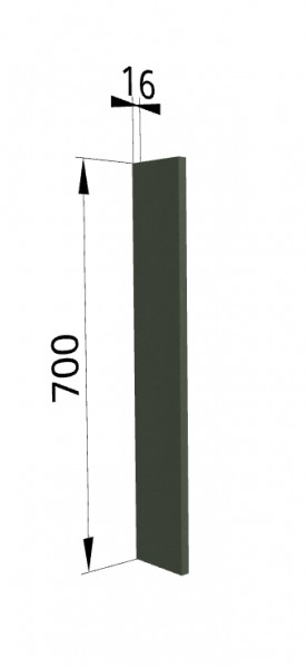 Панель торцевая ПТ 400 Квадро (для шкафа торцевого верхнего) Оливково-зеленый в Канске - kansk.mebel54.com | фото