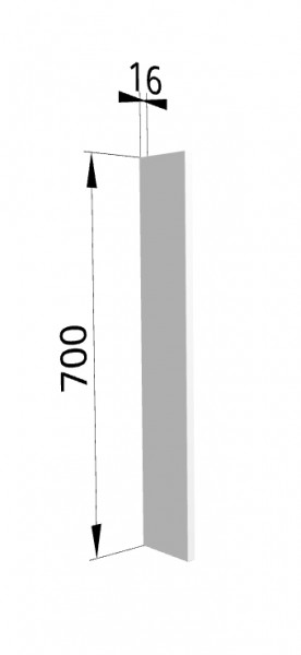 Панель торцевая ПТ 400 Ройс (для шкафа торцевого верхнего) Белый софт в Канске - kansk.mebel54.com | фото