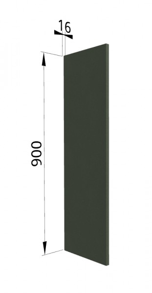 Панель торцевая ВП Квадро (для шкафа верхнего высокого) Оливково-зеленый в Канске - kansk.mebel54.com | фото