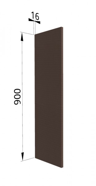 Панель торцевая ВП Квадро (для шкафа верхнего высокого) Шоколад кожа в Канске - kansk.mebel54.com | фото