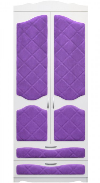 Шкаф 2-х створчатый с ящиками серии Иллюзия 32 Фиолетовый в Канске - kansk.mebel54.com | фото