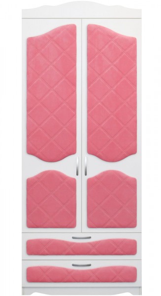 Шкаф 2-х створчатый с ящиками серии Иллюзия 89 Розовый в Канске - kansk.mebel54.com | фото
