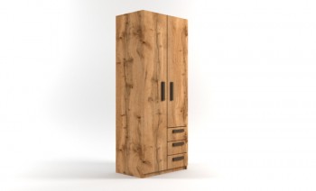 Шкаф 2-х створчатый с ящиками Шервуд (Дуб Вотан) в Канске - kansk.mebel54.com | фото