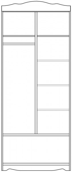 Шкаф 2-х створчатый серии Иллюзия 33 Сиреневый в Канске - kansk.mebel54.com | фото