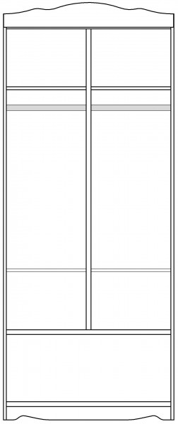Шкаф 2-х створчатый серии Иллюзия 71 Бордовый в Канске - kansk.mebel54.com | фото