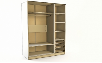 Шкаф 3-х створчатый с ящиками Флёр (Белый/корпус Выбеленное дерево) в Канске - kansk.mebel54.com | фото