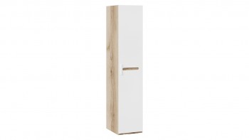 Шкаф для белья с 1-ой дверью «Фьюжн» Дуб Делано/Белый глянец в Канске - kansk.mebel54.com | фото