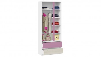 Шкаф для одежды комбинированный «Сканди» Дуб Гарден/Белый/Лиловый в Канске - kansk.mebel54.com | фото