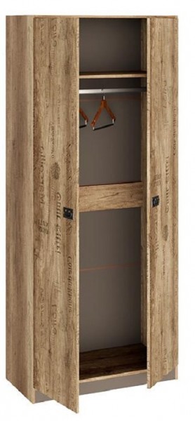 Шкаф для одежды «Пилигрим» (Дуб Каньон светлый, Фон серый) в Канске - kansk.mebel54.com | фото