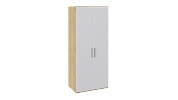 Шкаф для одежды с 2-мя глухими дверями «Квадро» (Бунратти/Белый глянец) в Канске - kansk.mebel54.com | фото