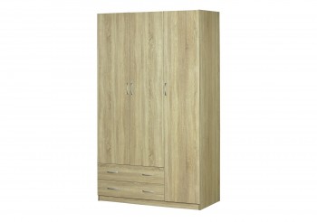 Шкаф для платья и белья 3-х дверный без зеркала Дуб Сонома в Канске - kansk.mebel54.com | фото