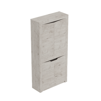 Шкаф двухдверный Соренто с комплектом полок (3 шт) Дуб бонифаций/Кофе структурный матовый в Канске - kansk.mebel54.com | фото
