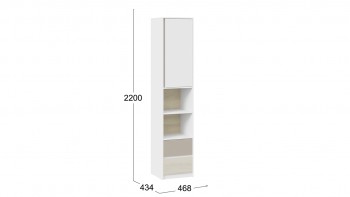 Шкаф комбинированный «Сканди» Дуб Гарден/Белый/Глиняный серый в Канске - kansk.mebel54.com | фото