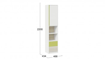 Шкаф комбинированный «Сканди» Дуб Гарден/Белый/Зеленый в Канске - kansk.mebel54.com | фото