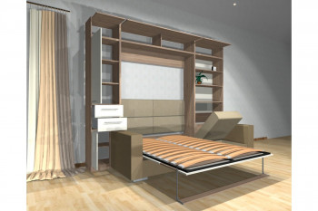 Шкаф-кровать с диваном Каролина в Канске - kansk.mebel54.com | фото