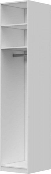 Шкаф ШР-1 без зеркала Вива (Белый/Белый глянец/Платина) в Канске - kansk.mebel54.com | фото