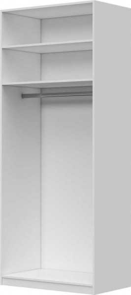 Шкаф ШР-2 без зеркал, Вива (Белый/Белый глянец/Платина) в Канске - kansk.mebel54.com | фото
