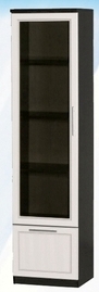 Шкаф средний с ящиком и стеклодверью ДЛЯ ГОСТИНОЙ ШСЯС-450 Венге/Дуб выбеленный в Канске - kansk.mebel54.com | фото