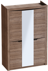 Шкаф трехдверный Соренто Дуб стирлинг/Кофе структурный матовый в Канске - kansk.mebel54.com | фото