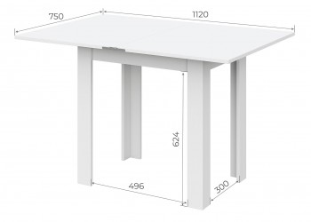 Стол обеденный "СО 3" раскладной Белый в Канске - kansk.mebel54.com | фото