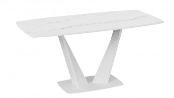 Стол раздвижной «Фабио» Тип 1 (Белый мрамор матовый) в Канске - kansk.mebel54.com | фото