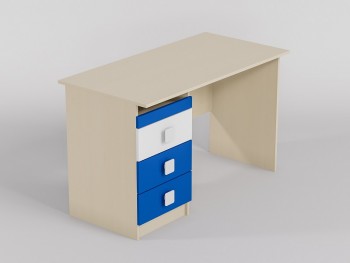 Стол (прямая столешница) Скай люкс (Синий/Белый/корпус Клен) в Канске - kansk.mebel54.com | фото