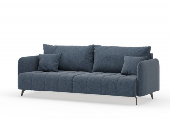 Валериан диван трёхместный прямой Синий, ткань RICO FLEX 101 в Канске - kansk.mebel54.com | фото