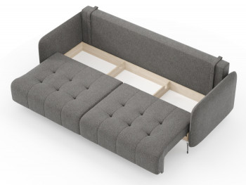 Валериан диван трёхместный прямой Стальной, ткань RICO FLEX 9292 в Канске - kansk.mebel54.com | фото