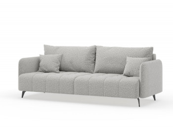 Валериан диван трёхместный прямой Светло-серый, ткань RICO FLEX 108 в Канске - kansk.mebel54.com | фото