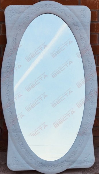 Зеркало Овальное МДФ Белый в Канске - kansk.mebel54.com | фото